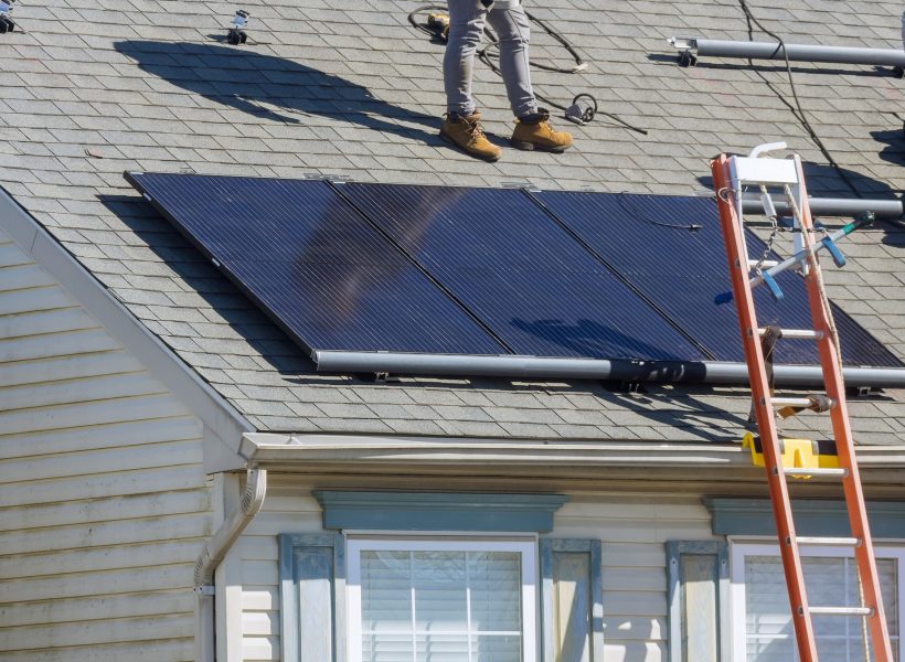 Alternative energy for installed solar panels in use on roof of home